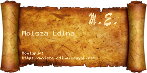 Moisza Edina névjegykártya